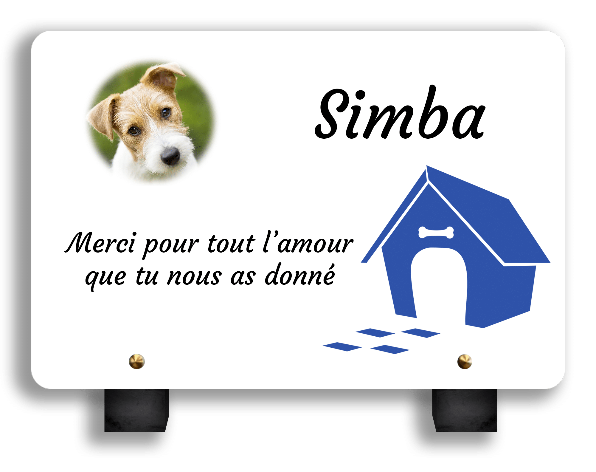 Plaque funéraire personnalisée Niche du chien